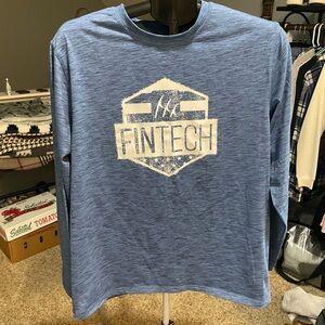 Fintech Blue Men’s Long Sleeve T Shirt